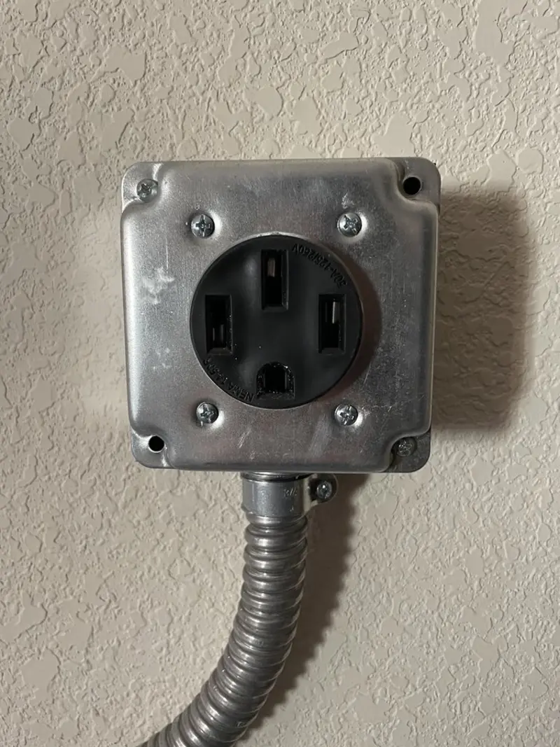 NEMA 14-50 outlet installed for Electrical Panel Upgrade in Paradise